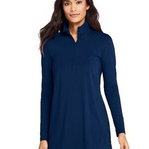 Lands' End Women's‎ Deep Blue Long Sleeve Tunic